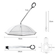 Transparent Pet Supplies -Adjustable Pet Umbrella for Rainy Days- 70cm