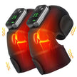 3-in-1 Thermal Massager for knee with heat and vibration therapy, adjustable digital controls, and soft elastic fabric wrap.