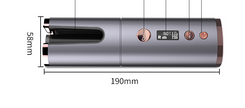 Measurement chart of a cylindrical tool with dimensions labeled