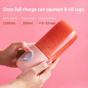 Mini Portable Blender USB Rechargeable 500ml Cup Bottle Electric