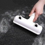 FurAway 2-Way Pet Hair Remover with ergonomic handle and red lint roller for removing pet hair from furniture and carpets