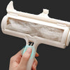FurAway 2-Way Pet Hair Remover with ergonomic handle and red lint roller for removing pet hair from furniture and carpets