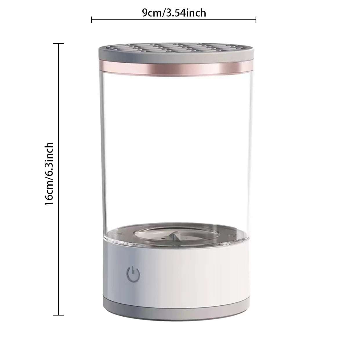 Brush cleaning device with text