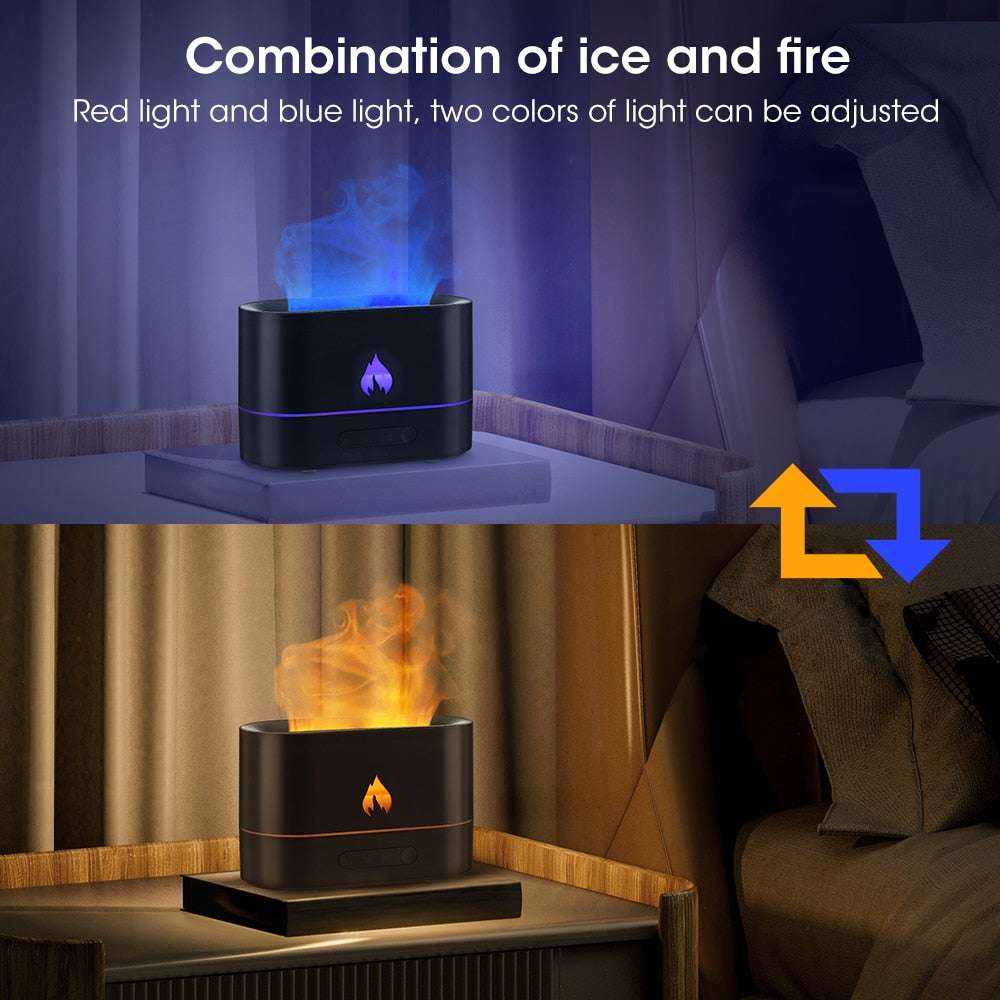 Double Flame Aroma Diffuser with Essential Oils