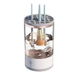 Brush cleaning device with text