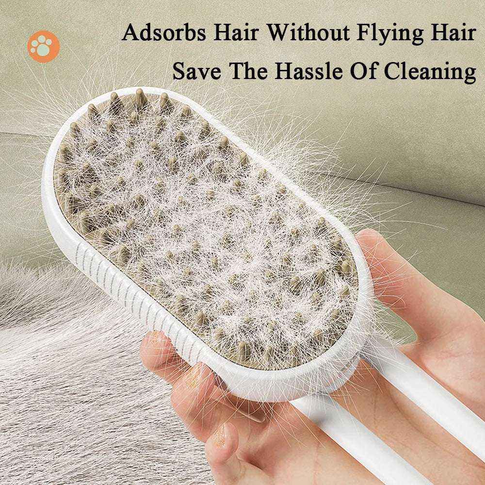SteamyCat 3-in-1 Electric Grooming Brush