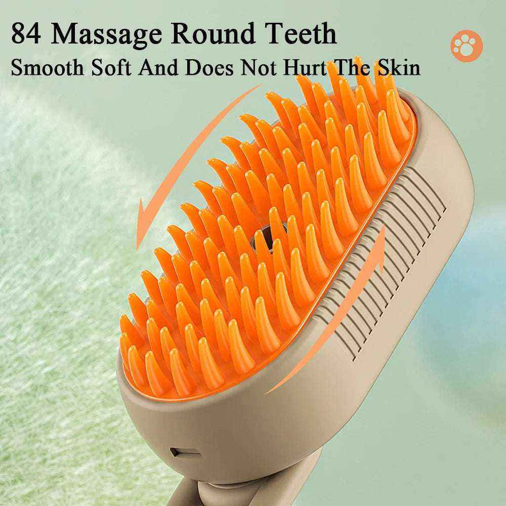 SteamyCat 3-in-1 Electric Grooming Brush