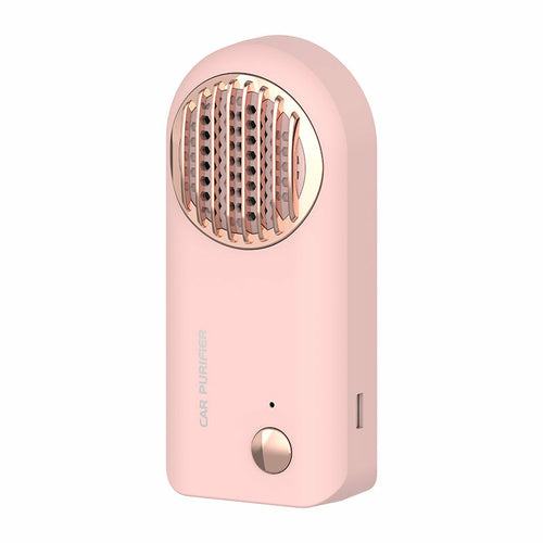 Car Air Purifier with a hand pointing to it, featuring the brand 'BOONFIRE'.