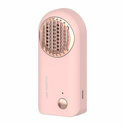 Car Air Purifier with a hand pointing to it, featuring the brand 'BOONFIRE'.