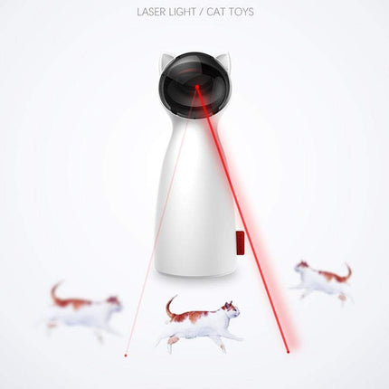 Creative Cat Pet LED automatic laser toy with adjustable rotation and handheld mode for cat play and interaction