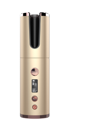 Gold electronic device with control panel on a white background