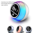 Compact Luminous Sound Speaker with LED ambient light, clock, alarm, Bluetooth 5.3, RGB mood lighting, and countdown timer