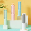 Set of portable pet hair brush and roller in pastel colors for easy pet hair removal and cleaning